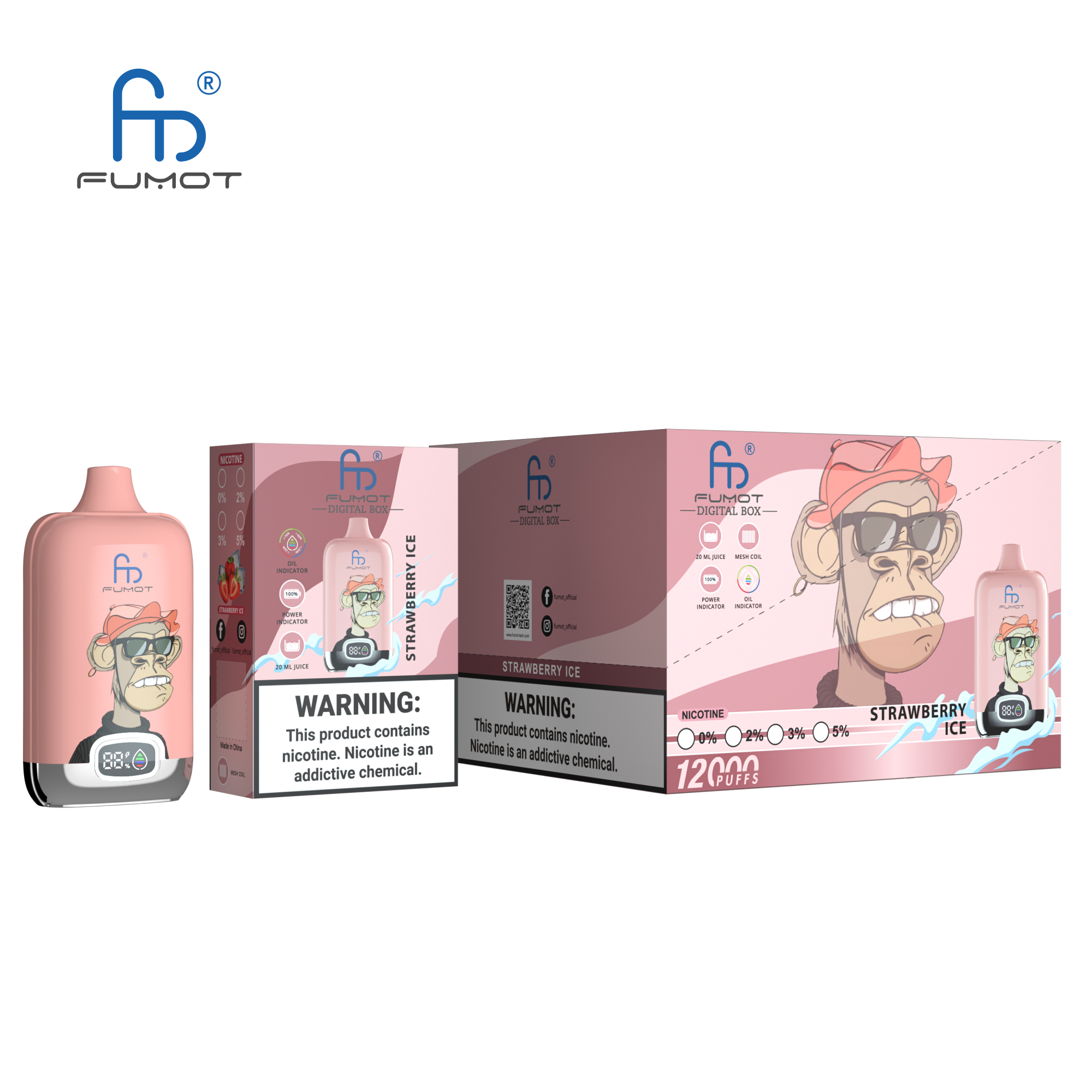 Fumot 12000 Strawberry Ice Randm Tornado 12000 Fumot 12000