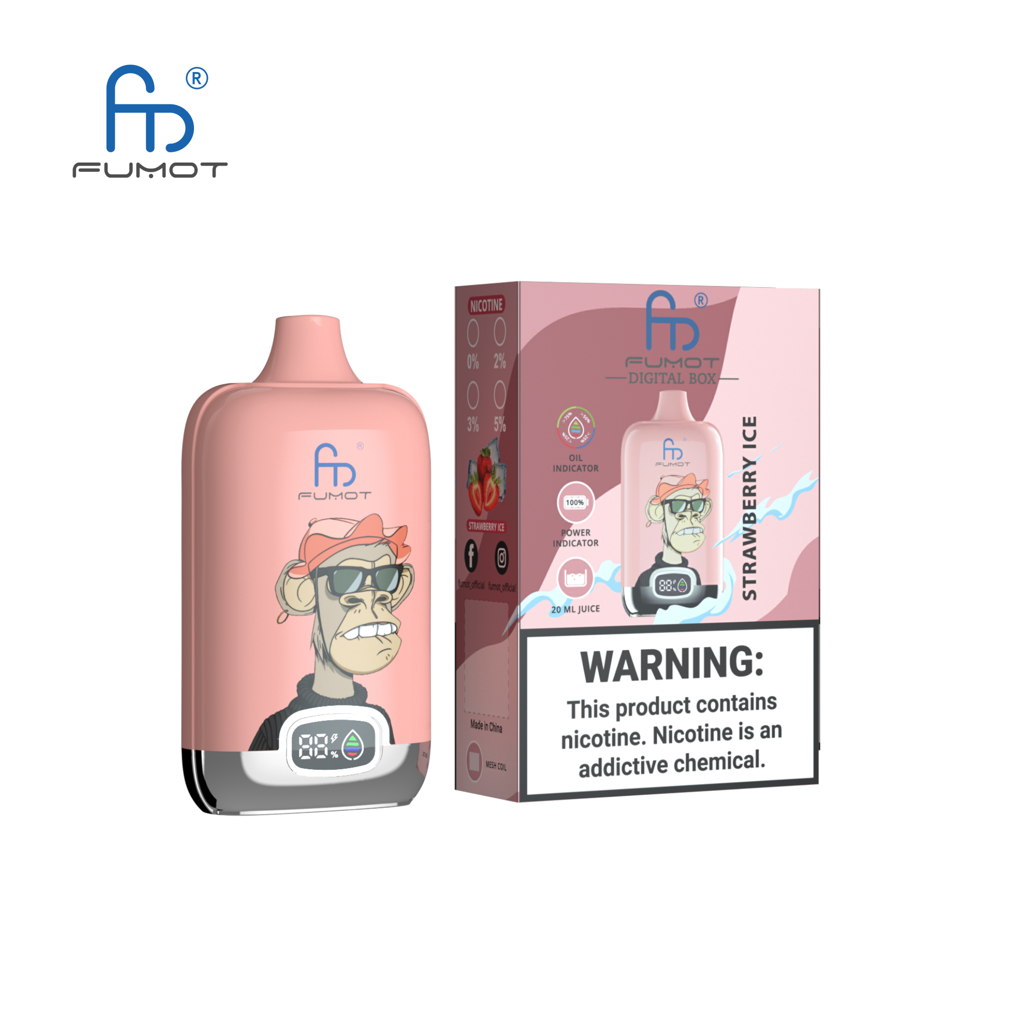 Fumot 12000 Strawberry Ice Randm Tornado 12000 Fumot 12000