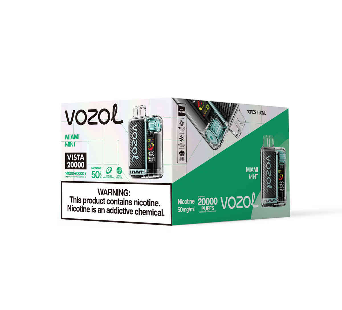Buy Vozol Vista 20000 Miami Mint 20,000 puffs 15 flavours