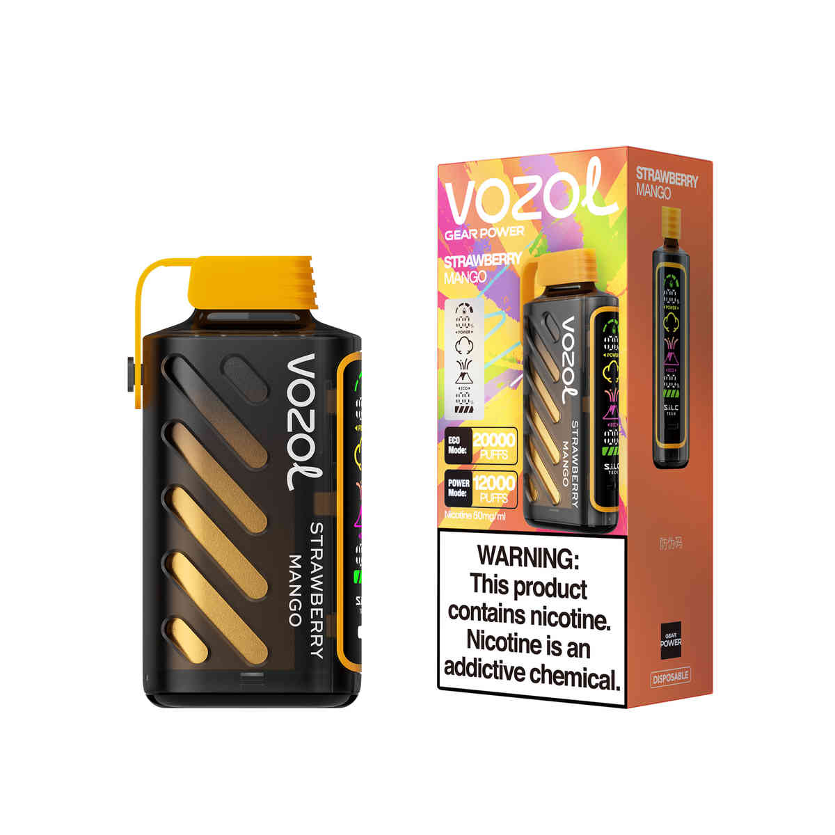 vuse go 800 züge VOZOL Gear Power 20000 Strawberry Mango: Vozol 20k 20,000 puffs