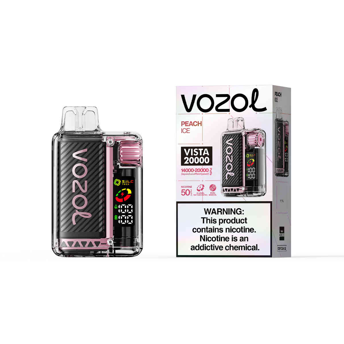 elfbar elfa kaufen Vozol Gear Power 20k Vozol Gear Power 20000 Peach Ice main image 1