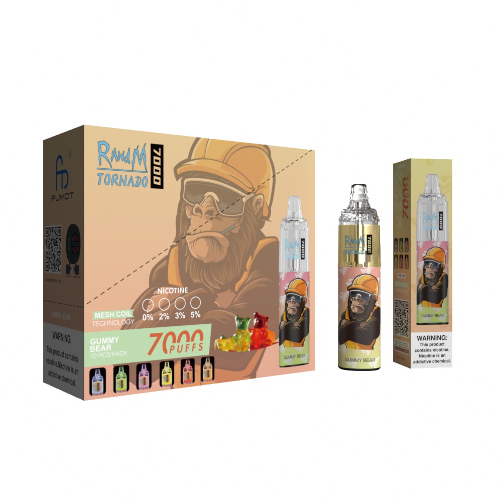 RandM Tornado 7000 Gummy Bear Disposable Vape Without Nicotine