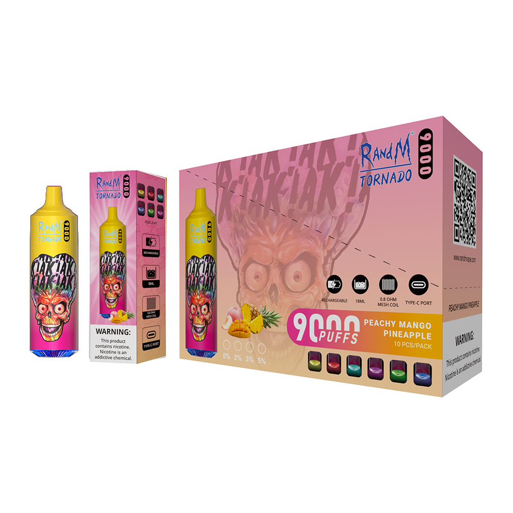 RandM Tornado 9000 Peachy Mango Pineapple Fumot 9000 Sido Vape RandM Tornado 9000 Peachy Mango Pineapple Fumot 9000 Sido Vape