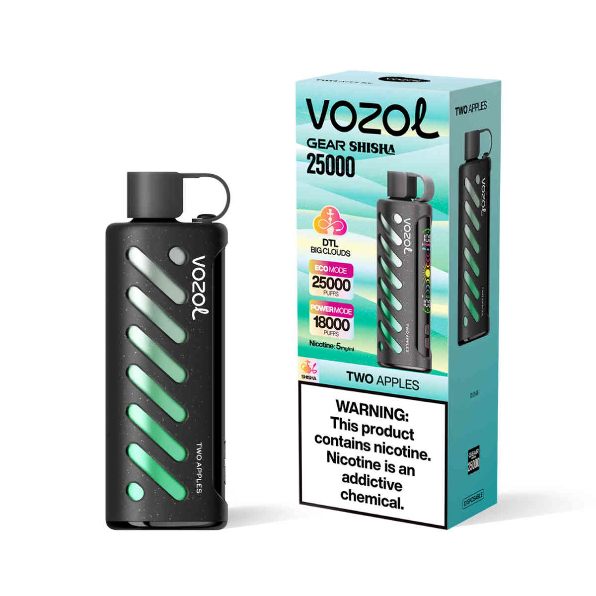 Shisha Extract Vozol Gear Shisha 25000 Two Apples e-shisha flavour e-shisha 25k