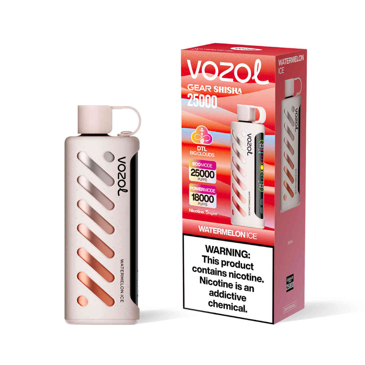 Vozol Gear Shisha 25000 Watermelon Ice E-Shisha flavour E-Shisha 25k