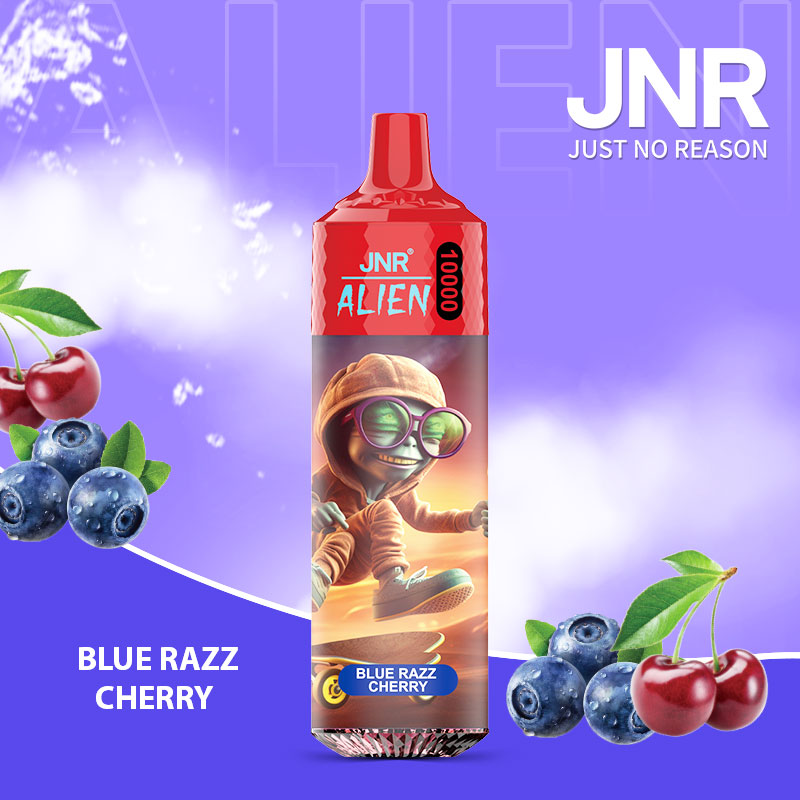 Alien Blue Raspberry JNR Alien Blue Razz Cherry: Mystic-cool flavour with 10,000 puffs