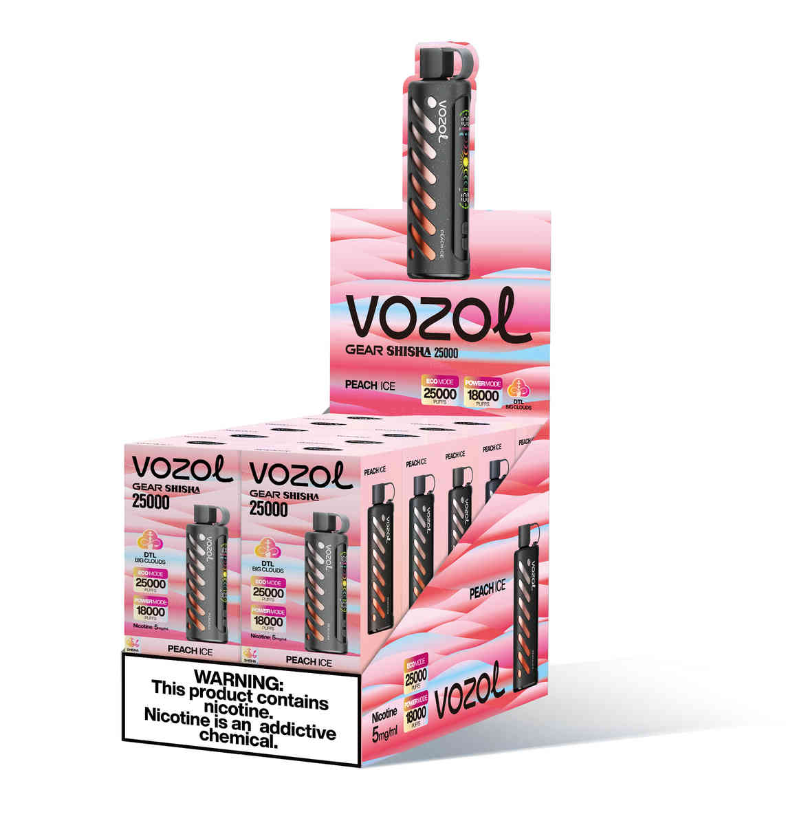 vozol gear power peach ice VOZOL STAR Dragon Fruits Banana Cherry 12000pfs 5%