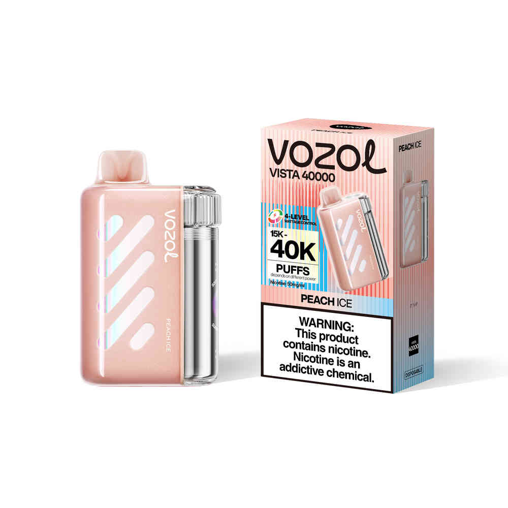 Vozol Star Juicy Peach Ice VOZOL STAR 20000 PUFFS 50MG - JUICY PEACH ICE  VOZOL Star 40K Disposable Vape | 40,000 Puffs | Dual Mesh Coil