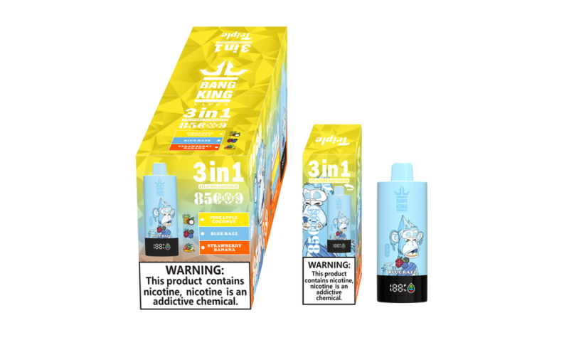 Bang King 85000 Puff Vape–pineapple Coconut & Strawberry Banana & Blue Razz