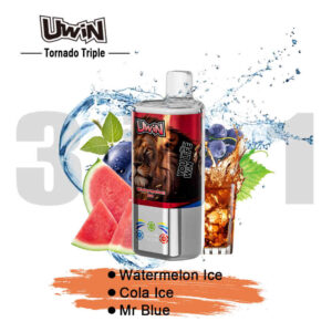 Uwin Tornado Triple 60000 Puffs – Watermelon Ice & Cola Ice & Mr Blue
