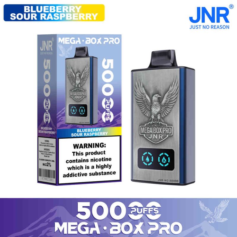 Jnr Vape Mega Box Pro 50000 Puff Blueberry Sour Raspberry