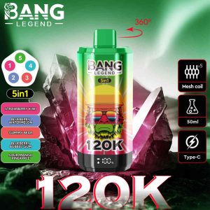 Bang Legend 120k 5 In 1 – Flavor Set Strawberry Kiwi Blueberry Watermelon Bear Fudge Blueberry Bubble Gum Sour Mango Pineapple